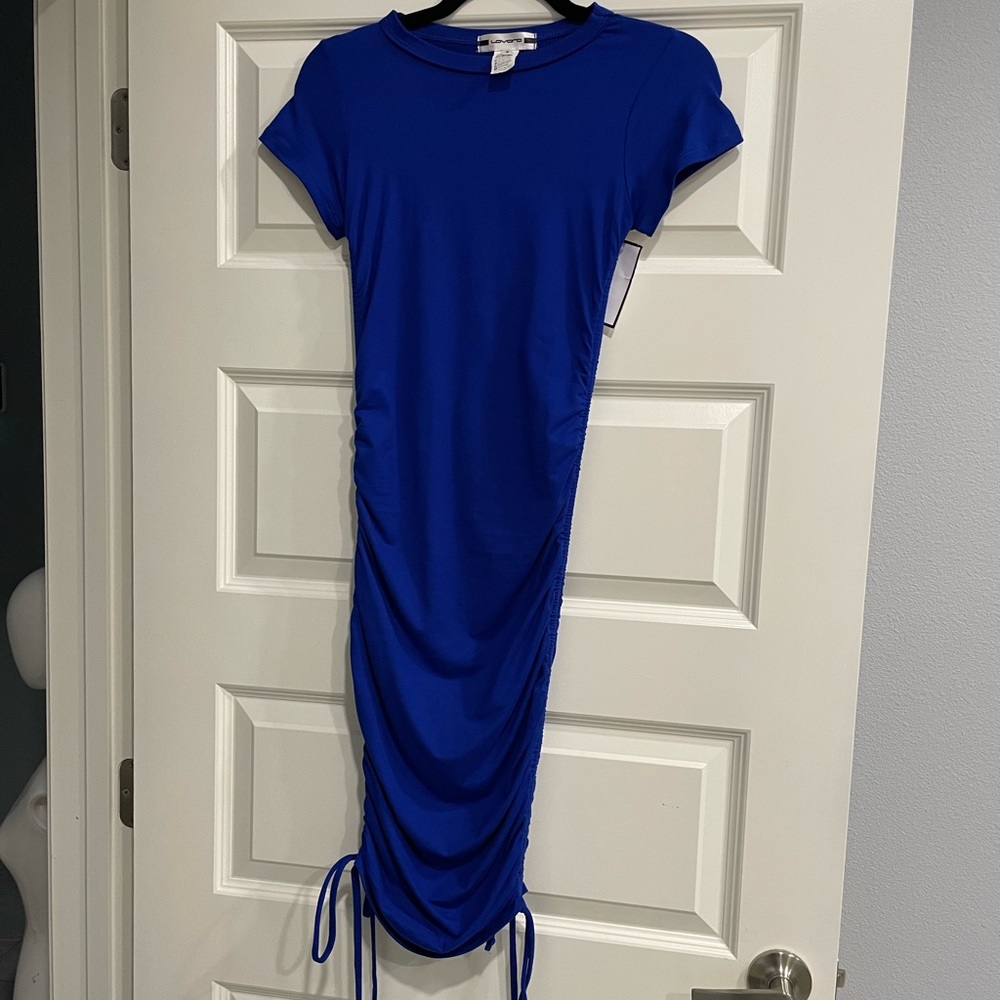 Blue midi dress